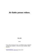 Эссе 'Air Baltic preses relīzes', 1.