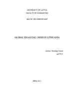 Реферат 'Global Financial Crisis in Lithuania', 1.