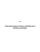 Реферат 'Vides piesārņojuma ietekmes uz Baltijas jūras zīdītāju populācijām', 1.