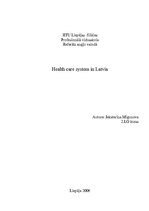 Реферат 'Health Care System in Latvia', 1.