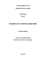 Отчёт по практике 'Rosamar & SPA “Ona Pool Snack Bar”', 1.