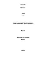 Конспект 'Comparison of Two Enterprises', 1.