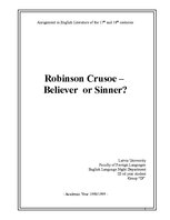 Эссе 'Robinson Crusoe - Believer or Sinner', 1.