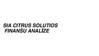Презентация 'Uzņēmuma SIA "Citrus Solutions" finanšu analīze', 1.