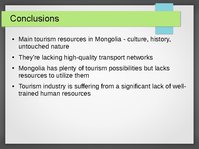 Презентация 'Tourism Development in Mongolia', 16.