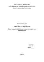 Конспект 'Elektromagnētiskā indukcija; induktivitātes spoles un transformatori', 1.