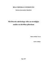 Реферат 'SIA "XXX" mārketinga vides un stratēģijas analīze un darbības plānošana', 1.