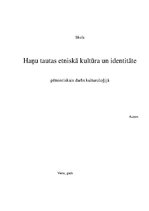 Конспект 'Haņu tautas etniskā kultūra un identitāte', 1.