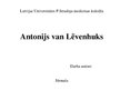 Реферат 'Antonijs van Lēvenhuks', 1.