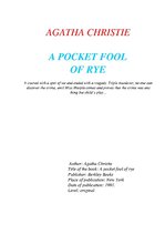 Конспект 'Agatha Christie "A Pocket Full of Rye"', 3.
