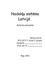 Реферат 'Nodokļu sistēma Latvijā', 1.