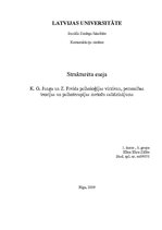Эссе 'K.G.Junga un Z.Freida psiholoģijas virzienu, personības teorijas un psihoterapij', 1.