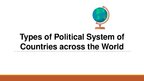 Презентация 'Types of Political System of Countries Across the World', 1.