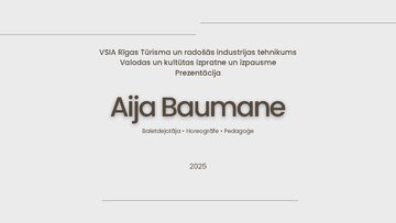 Презентация 'Aija Baumane', 1.