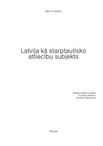 Реферат 'Latvija kā starptautisko attiecību subjekts', 11.