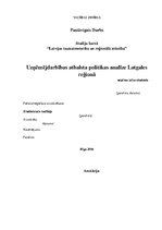 Реферат 'Uzņēmējdarbības atbalsta politikas analīze Latgales reģionā', 1.