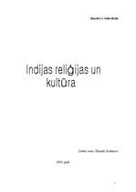 Реферат 'Indijas reliģijas un kultūra', 1.