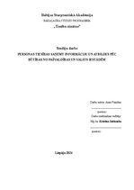 Реферат 'Personas tiesības saņemt informāciju un atbildes pēc būtības no pašvaldības un v', 1.