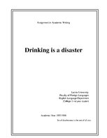 Эссе 'Drinking Is a Disaster', 1.
