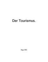Реферат 'Der Tourismus', 1.