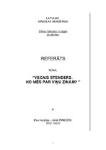 Реферат 'Vecais Stenders', 1.