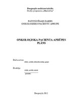 Отчёт по практике 'Onkoloģiska pacienta aprūpes plāns', 1.
