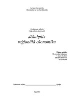Реферат 'Jēkabpils reģionālā ekonomika', 1.
