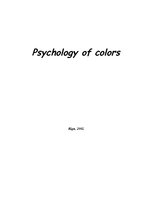 Реферат 'Psychology of Color', 1.