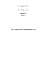 Эссе 'Stereotipi un vienlīdzība Latvijā', 1.