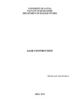 Эссе 'Gaze Construction', 1.