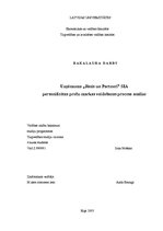 Реферат 'Uzņēmuma "Jānis un Partneri" SIA personificētas preču markas veidošanas procesa ', 1.