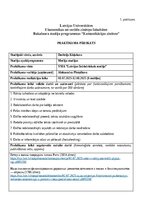 Отчёт по практике 'Praktikuma pārskats', 1.