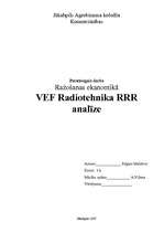 Реферат 'Uzņēmuma "VEF Radiotehnika RRR" analīze', 5.
