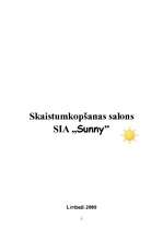 Бизнес план 'Skaistumkopšanas salons SIA "Sunny"', 1.