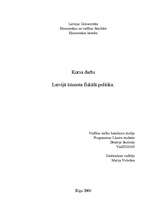 Реферат 'Latvijā īstenota fiskālā politika (1.daļa)', 1.