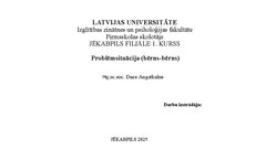 Конспект 'Problēmsituācija (bērns-bērns)', 1.