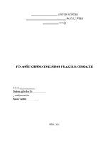 Отчёт по практике 'Prakse finanšu grāmatvedībā', 1.