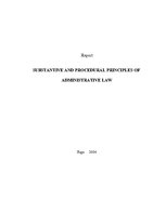 Реферат 'Substantive and Procedural Principles of Administrative Law', 1.