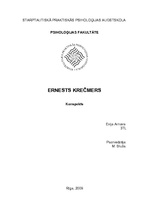 Конспект 'Ernests Krečmers', 1.