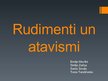 Презентация 'Rudimenti un atavismi', 1.