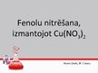 Презентация 'Fenolu nitrēšana, izmantojot Cu(NO3)2', 1.