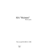 Бизнес план 'SIA "Meistars"', 1.