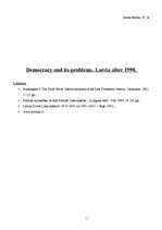 Эссе 'Democracy and Its Problems. Latvia after 1990', 1.