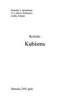 Реферат 'Kubisms', 1.