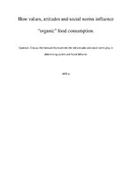 Эссе 'How Values, Attitudes and Social Norms Influence "Organic" Food Consumption', 1.