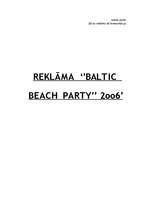 Реферат 'Reklāma "Baltic Beach Party 2006"', 1.
