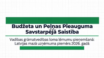 Презентация 'Budžeta un peļņas pieauguma savstarpējā saistība', 1.