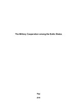 Реферат 'The Military Cooperation among the Baltic States', 1.