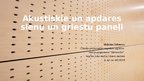 Презентация 'Akustiskie un apdares sienu un griestu paneļi', 1.