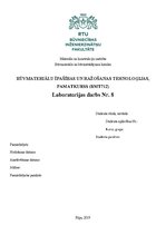 Конспект 'Būvmateriālu īpašības 8.laboratorijas darbs. Materiālu testēšana ar graujošām me', 1.